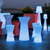 Set x1 Bar illuminata con doppia altezza Sicilia + x2 Sgabello Corfu 74