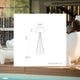 Lampada da terra con gambe in legno Chloe 140