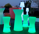 Set x1 Bar illuminata con doppia altezza Sicilia + x2 Sgabello Corfu 74