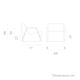 Set x1 Tavolo Tarida Tab + x2 Poltrone Tarida Sit (con braccioli)