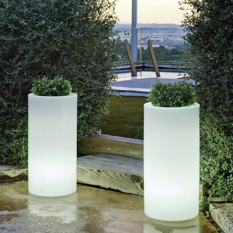 Vaso tondo con luce PALMA 70 – Newgarden Shop IT