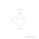 Vaso grande con luce MAGNOLIA 120CM