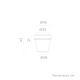 Vaso tondo con luce MAGNOLIA 45