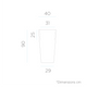 Vaso alto con luce MELISA 40