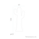Lampada da terra Pancho 140 Bianco Traslucido