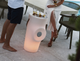 Portabottiglie illuminato con o senza altoparlante Woody