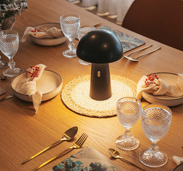 LAMPADA DA TAVOLO PER NATALE SHITAKE NERO