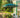Ombrellone vintage verde con frange ø230 cm