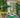 Ombrellone vintage verde con frange ø230 cm