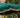 Ombrellone vintage verde con frange ø230 cm