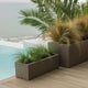 Vaso rettangolare colore JARA 100 x 40